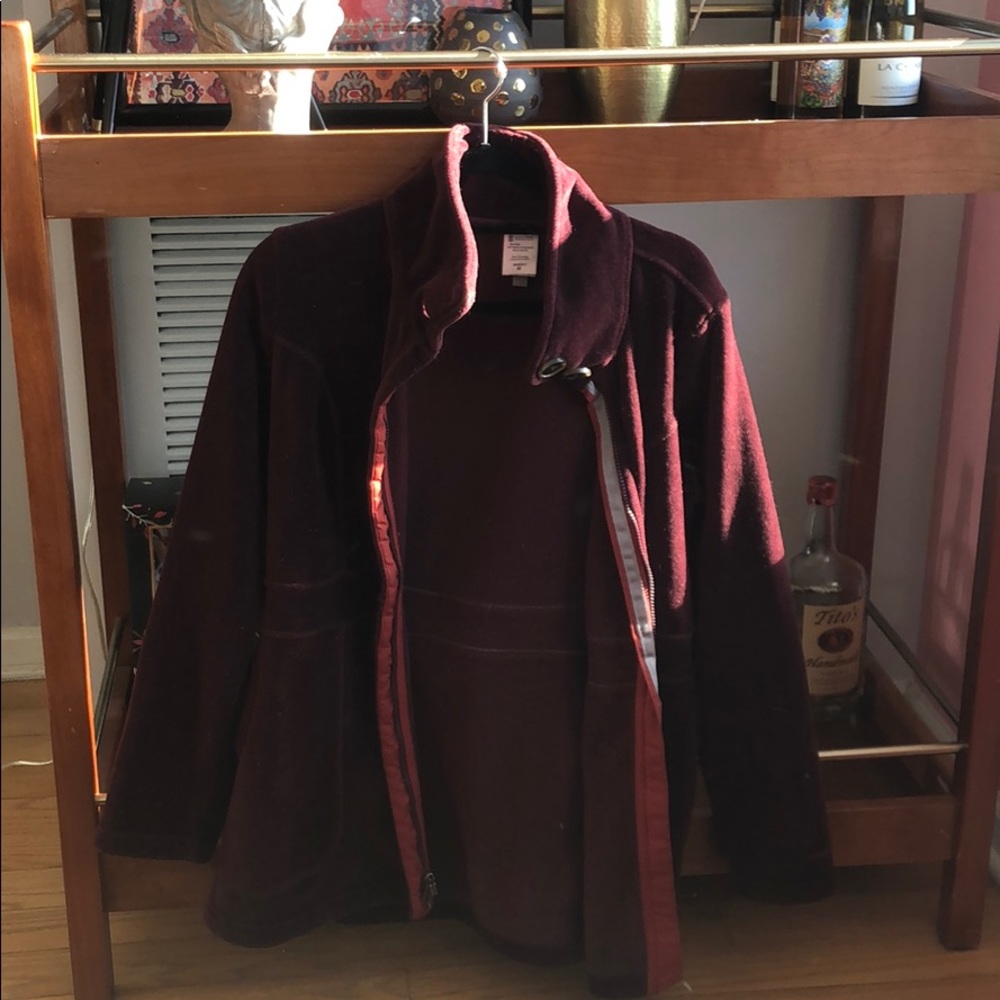 patagonia maroon pea coat